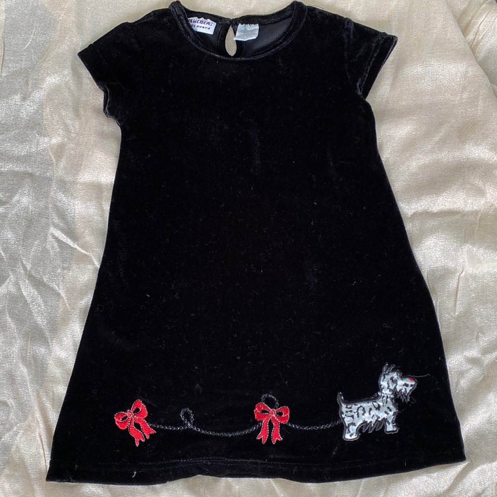 💜3/$15 Blueberi Boulevard Black Velvet Dress - 3T